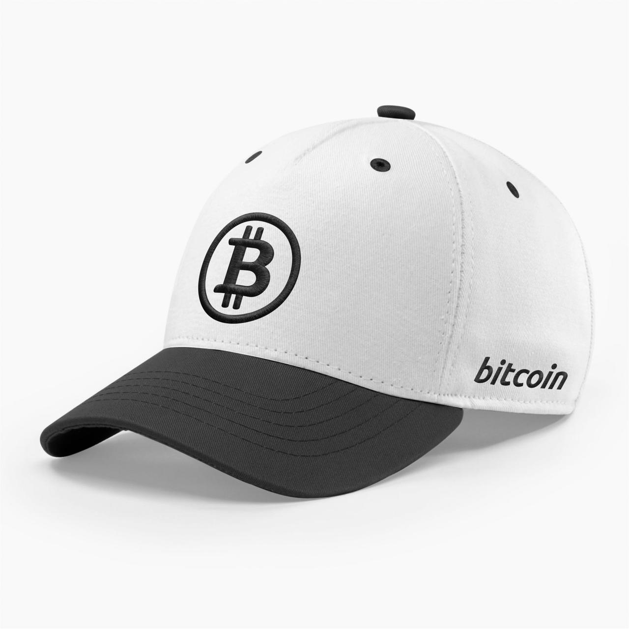 Кепка бейсболка INAL Біткоін Bitcoin BTC S / 53-54 Білий/ Чорний 121453