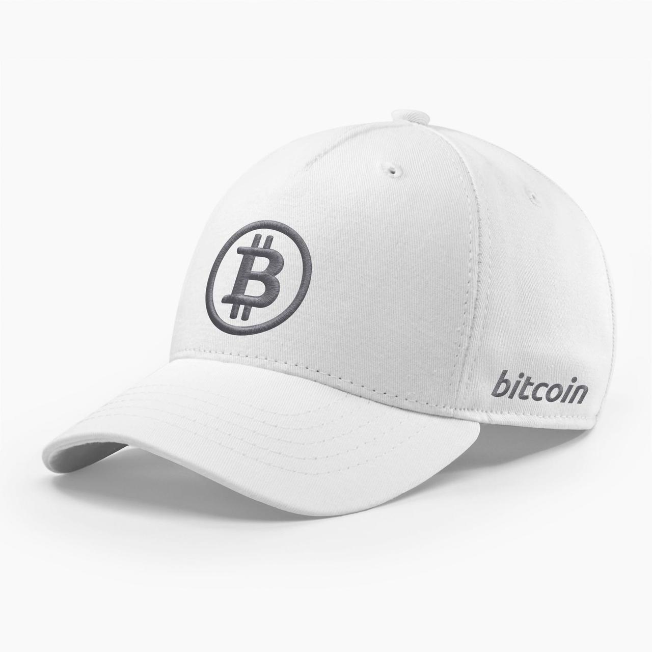 Кепка бейсболка INAL Биткоин Bitcoin BTC M / 55-56 RU Білий 146255