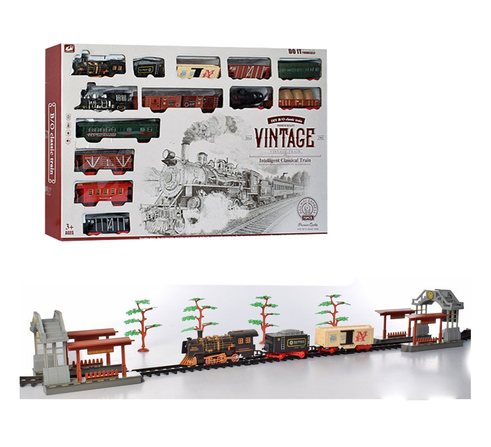 Дитячий великий ігровий набір залізниця "Vintage" 75 елементів