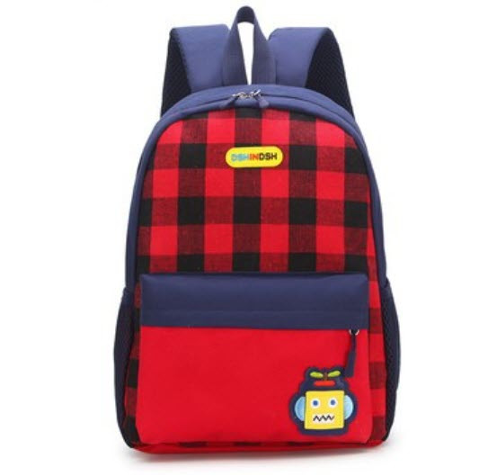 Дитячий рюкзак у клітинку