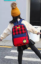 Дитячий рюкзак у клітинку, фото 3