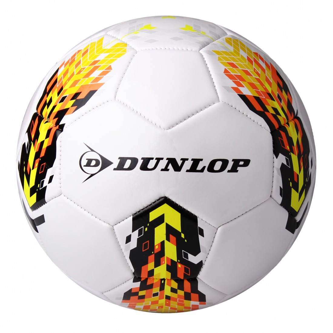 М'яч футбольний Dunlop Soccer ball р. 5 (D46362-y) White/Yellow, фото 1