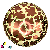 Фольгована куля 18' Pinan Звірений принт жираф, 44 см