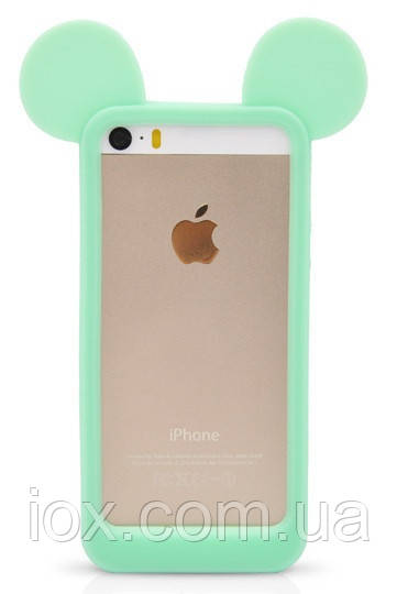 Бірюзовий силіконовий бампер для Iphone 5/5S