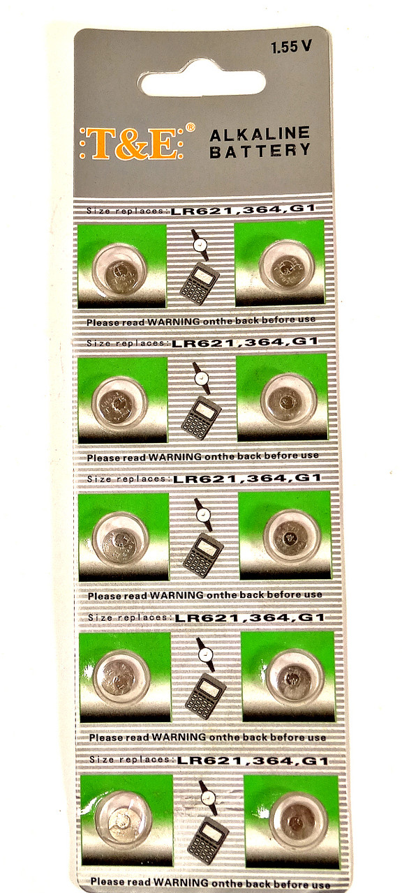 Батарейка alkaline LR621.364.G1, 1.55v