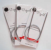 Спиці для в'язання кругові № 2 на тросі 120 см Турция Vizel