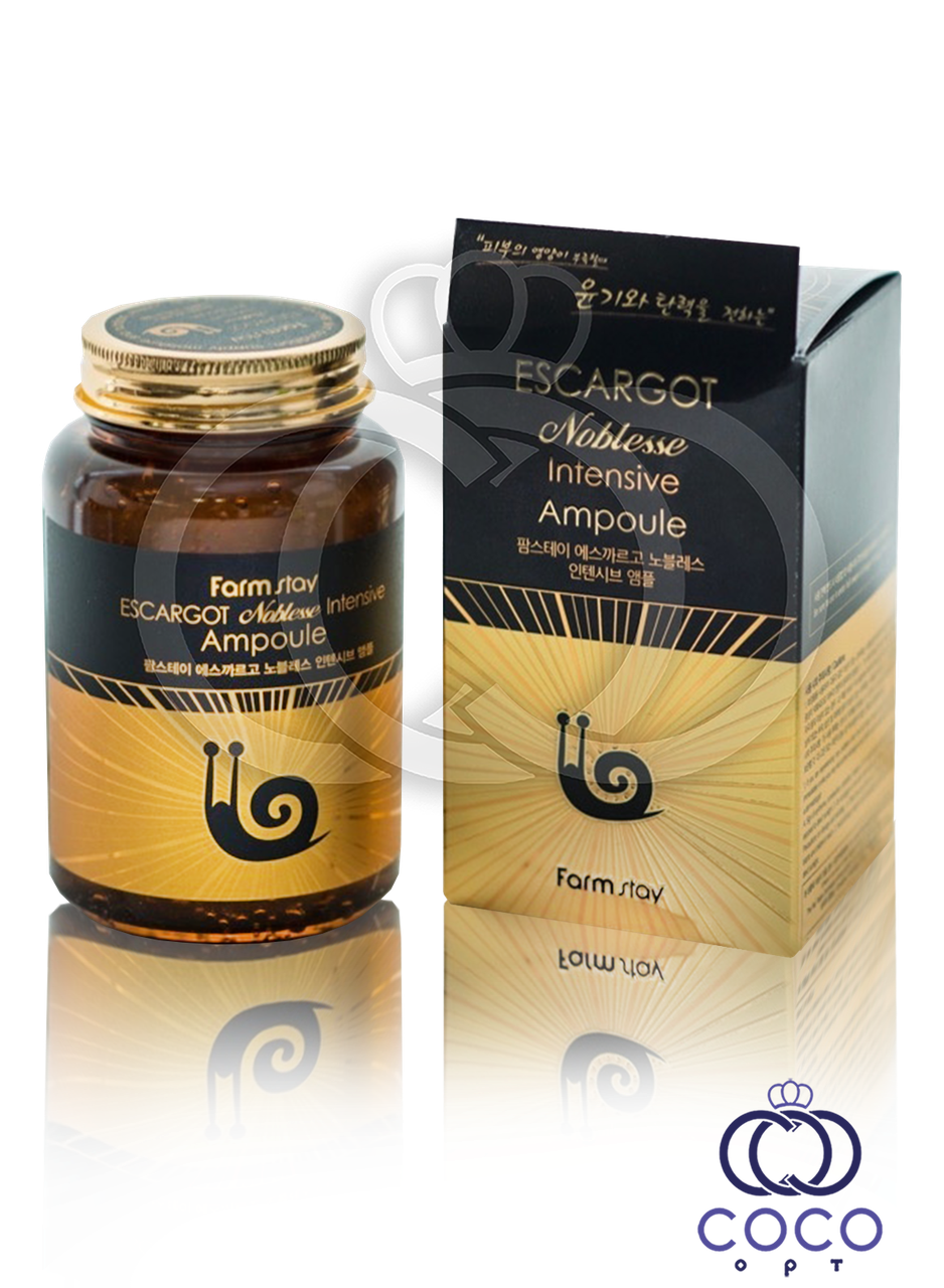 Ампульних сироватка Farm stay Escargot Noblesse Intensive Ampoule з муцином равлики ПОМ'ЯТА УПАКОВКА
