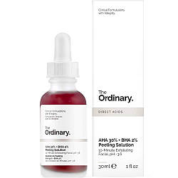 The Ordinary AHA 30% + BHA 2% Peeling Solution Кислотний пілінг для обличчя з 30% AHA-кислот і 2% BHA-кислоти