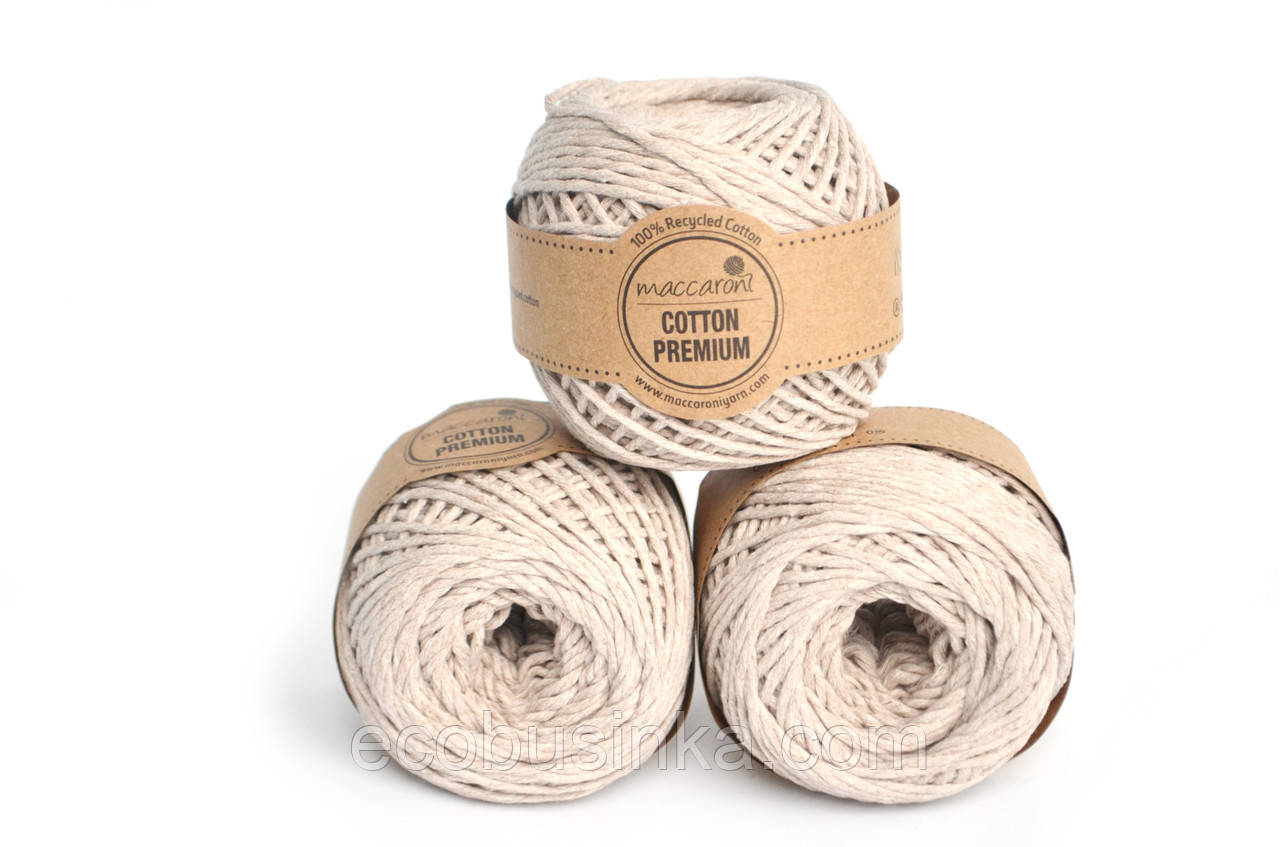 Эко шнур Maccaroni Cotton Premium, 2-3мм
