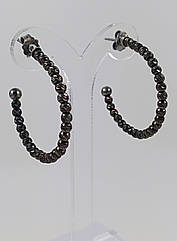 Срібні сережки-кільця (Конго) Е0011ч-і