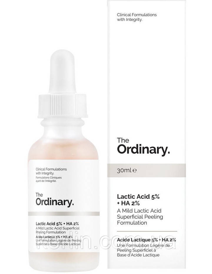 The Ordinary Lactic Acid 5% + HA 2% Пілінг для обличчя з 5% молочною та гіалуроновою кислотою Оригінал Канада
