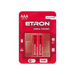 Батарейка ETRON Mega Power AАА-С2 1.5 V (LR03) (2) (алкалайн) (2/24)