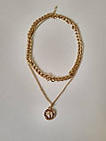 Стильне подвійне намисто з підвіскою, фото 5