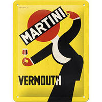 Табличка металлическая Martini Vermouth Yellow | Nostalgic-Art 26253