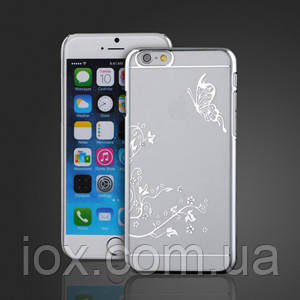 УЦІНКА!!! Чохол SWAROVSKI Butterfly Clear Silver для Iphone 6/6s