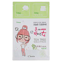 Маска для лица с экстрактом чайного дерева Clenia Solo Pack Woman Tea Tree 3 Step Mask 1.5мл/25мл/1.5мл