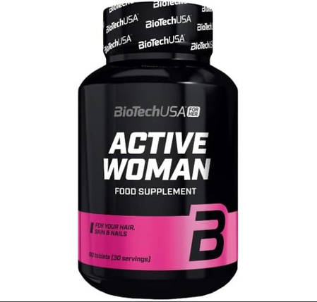 Вітаміни для жінок Active Woman BioTech USA 60 tabs, фото 1