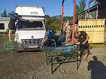 Производство и замена лобового стекла триплекс на автомобиле Renault Master 3 в Никополе (Украина). 6