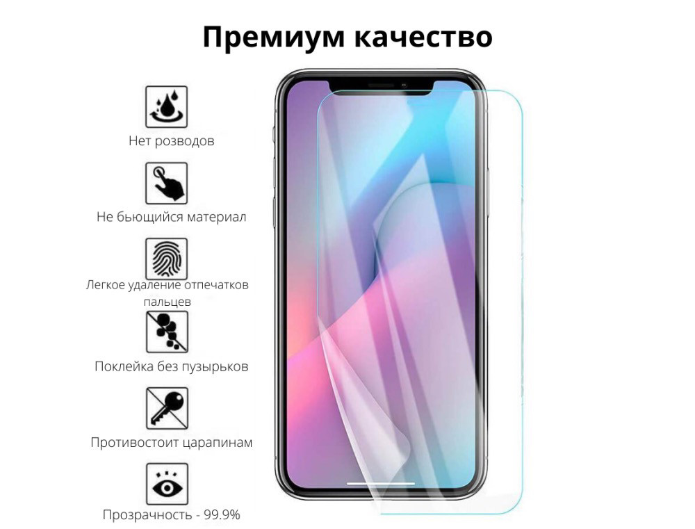 Гідрогелева захисна плівка на OPPO Reno на весь екран прозора