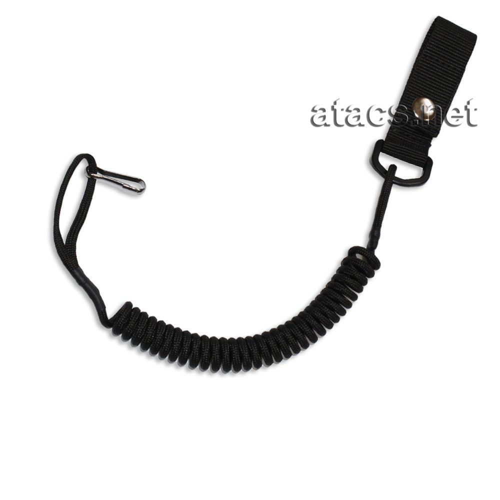 Страховочный шнур, спиральный черный - фото 1 - id-p1315659281