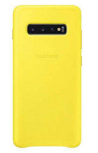 Оригінальний шкіряний Чохол Samsung Leather Cover Yellow для Samsung Galaxy S10 Plus SM-G975