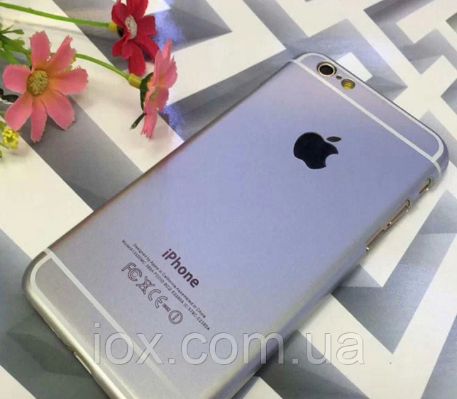 Пластиковий оригінальний чохол для Iphone 6 срібло