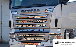 Накладка на решітку радіатора центральна для Scania.