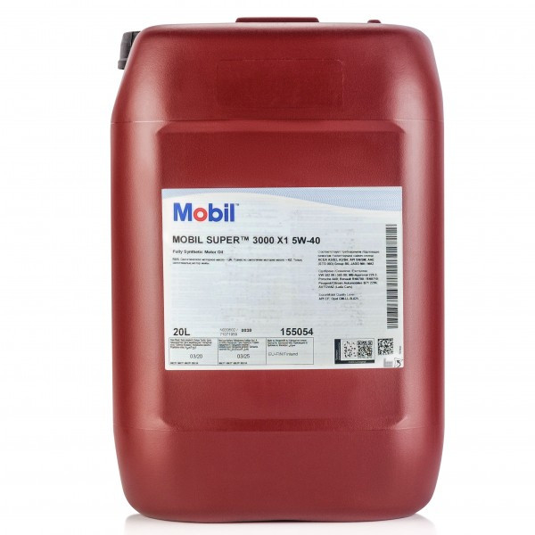 Моторне масло Mobil Super 3000 X1 5W-40 каністра 20л