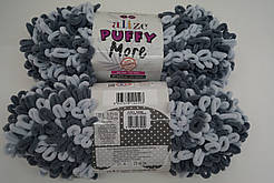 Alize Puffy More (Пуфі Море) - 6265 св. сірий, темно сірий