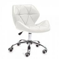 Кресло офисное Стар Нью, мягкое, хром, цвет белый на колесах - фото 2 - id-p1315688331