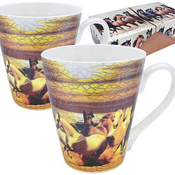 Набір 2 кружки Коні 300 мл.