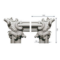 Декоративный уголок из гипса, гипсовый угол у-84 h180мм