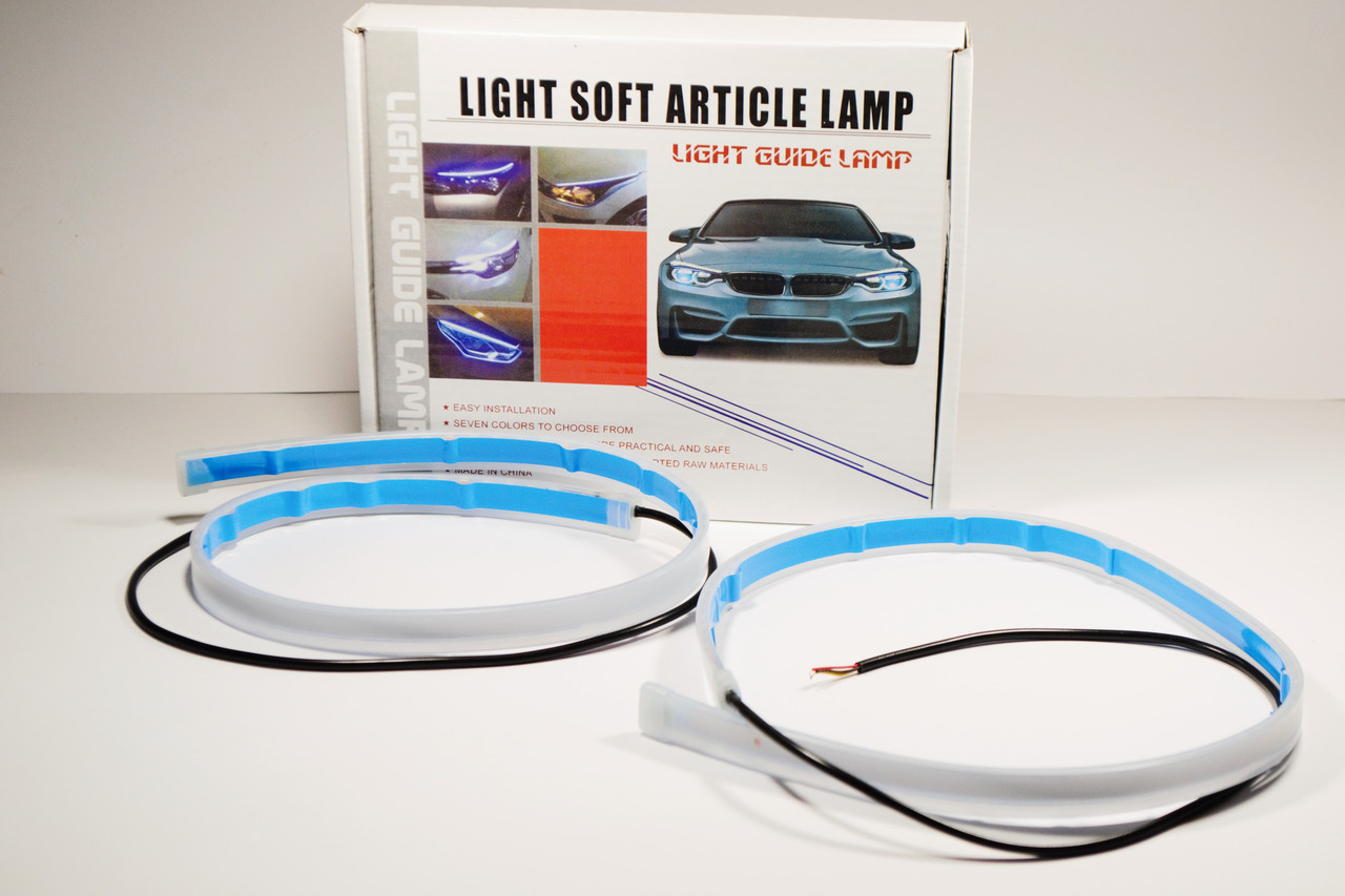 Ходовые огни в фару TETRIS (довжина 60см) с бегущим поворотом (можна обрізати), фото 1