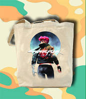 Еко-сумка, шоппер повсякденний з принтом "Cyberpunk"