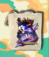 Еко-сумка, шоппер повсякденна з принтом Cyberpunk 2