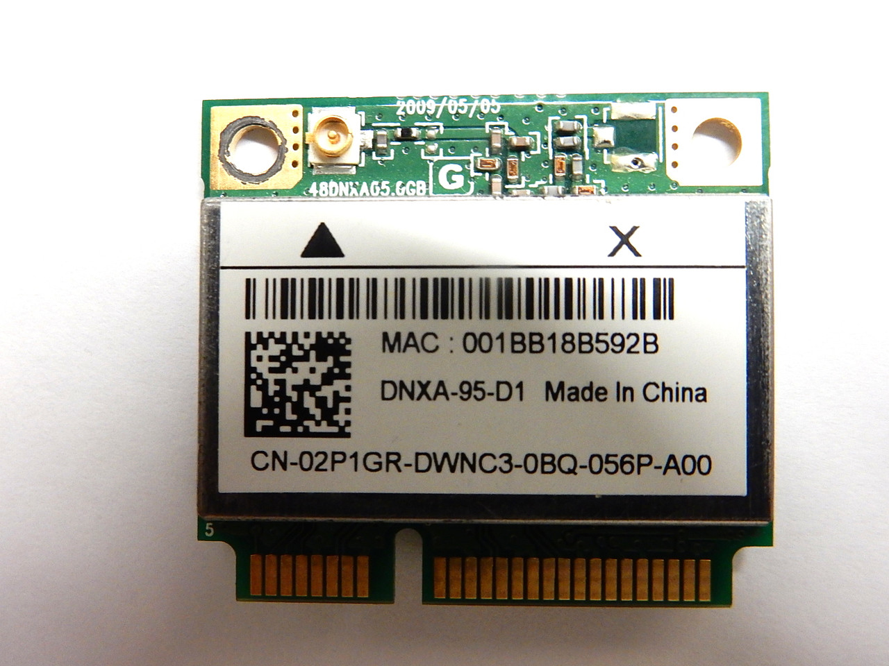 Wi-fi модуль HalfSize Mini Qualcomm Atheros AR5B95 (1 антенна!) DNXA-95-D1 802.11 b,g,n , 150Mbps #