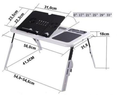 Многофункциональный столик для ноутбука с охлаждением E-Table - подставка для ноутбука - фото 3 - id-p254282950