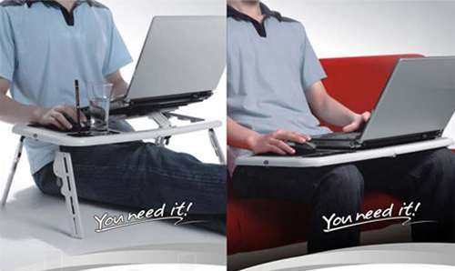 Многофункциональный столик для ноутбука с охлаждением E-Table - подставка для ноутбука - фото 7 - id-p254282950
