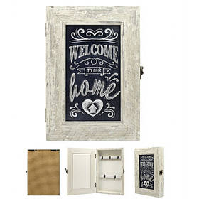 Ключниця настінна 21 х 30 см Сіра потерта SvitArt FV-471