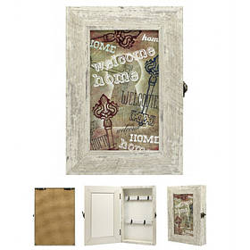 Ключниця настінна 21 х 30 см Сіра потерта SvitArt FV-472