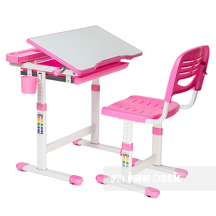 Дитяча парта зі стільчиком FunDesk Cantare Pink 515721, фото 2