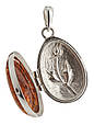 Підвіска-медальйон з бурштином срібна 526PEN-k, фото 2