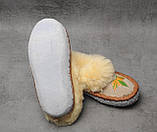 Дитячі чуні, кімнатні капці з овечою шерстю, 18,5 см, фото 2