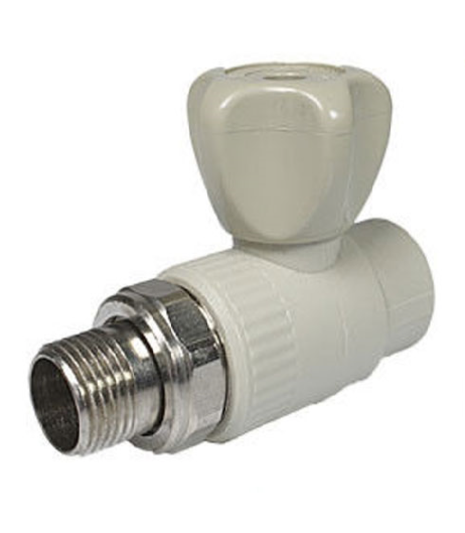 Набір Кран радіаторний прямий 20*1/2 (латунна куля) 2 шт.