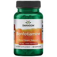 Бенфотиамин двойной силы, Swanson, Double Strength Benfotiamine, 160 мг, 60 капсул