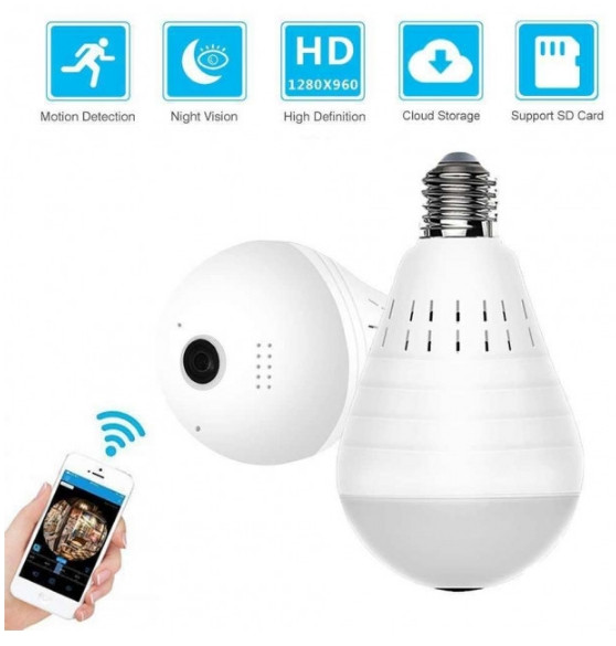 Панорамна камера лампочка EC75B-P12 Wi-Fi IP, фото 1