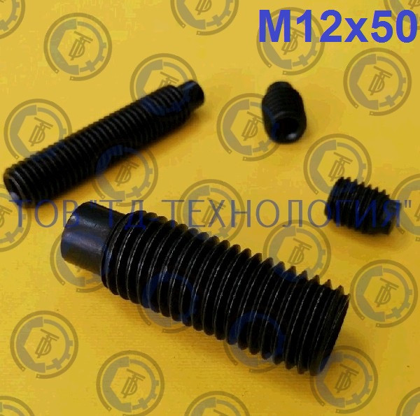 ВиНТ ВСТАНОВНИЙ DIN 915 М12х50, ГОСТ 11075-93, ISO 4028., фото 1