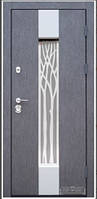 Вхідні металеві двері Стіларт SteelArt КОТЕДЖ 950 Графіт + СКЛО КALE