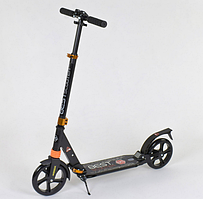 Самокат двухколісний Best Scooter 030692 чорно-помаранчевий (2 амортизатори)