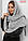В'язаний шарф-хомут снуд жіночий чорний, фото 3